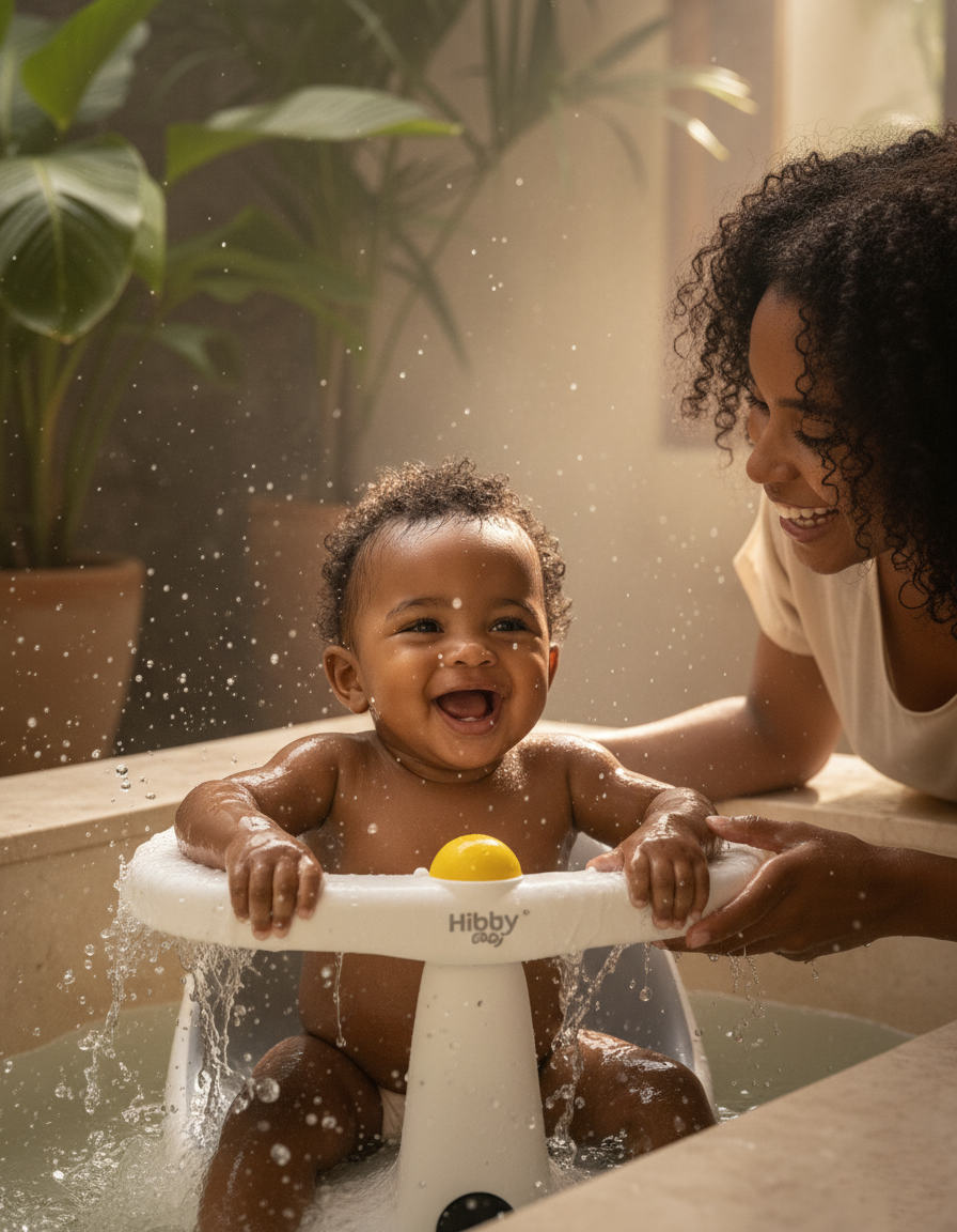 Hibby Bath Seat Set | 360° Secure Seat with Thermometer