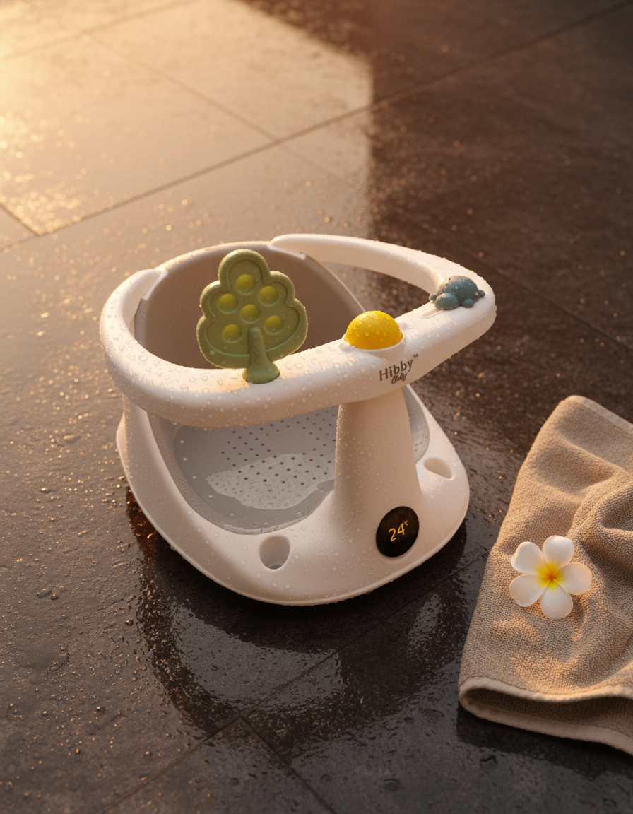 Hibby Bath Seat Set | 360° Secure Seat with Thermometer